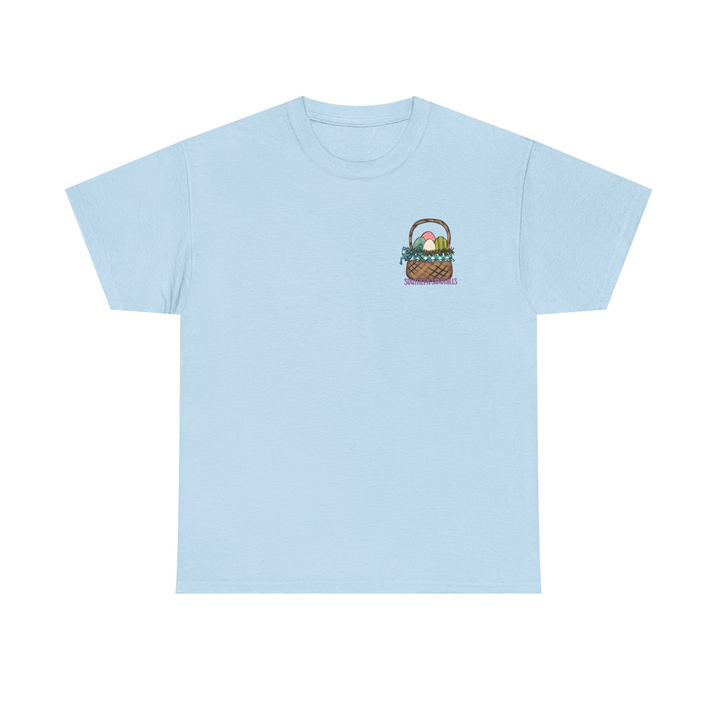Easter Bunny Ears Blessed Tee | Floral Basket Graphic