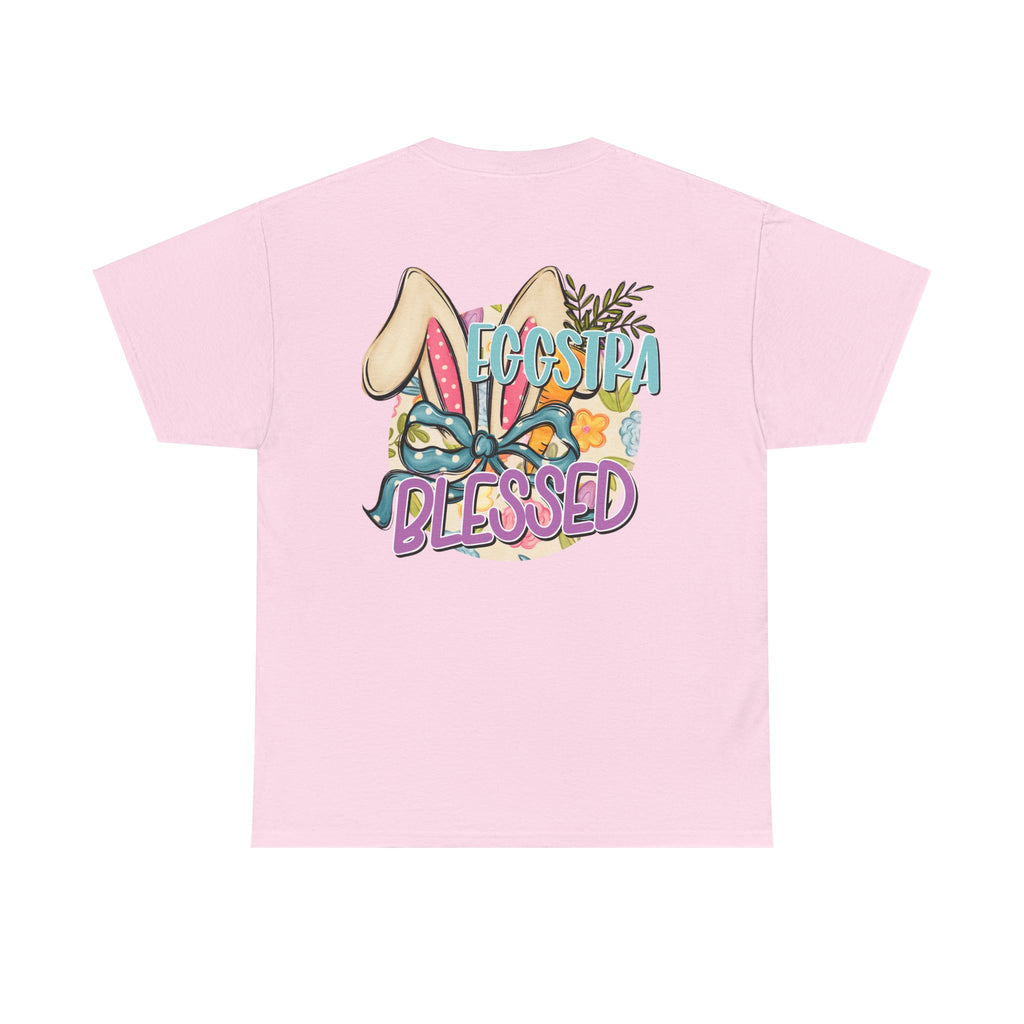 Easter Bunny Ears Blessed Tee | Floral Basket Graphic