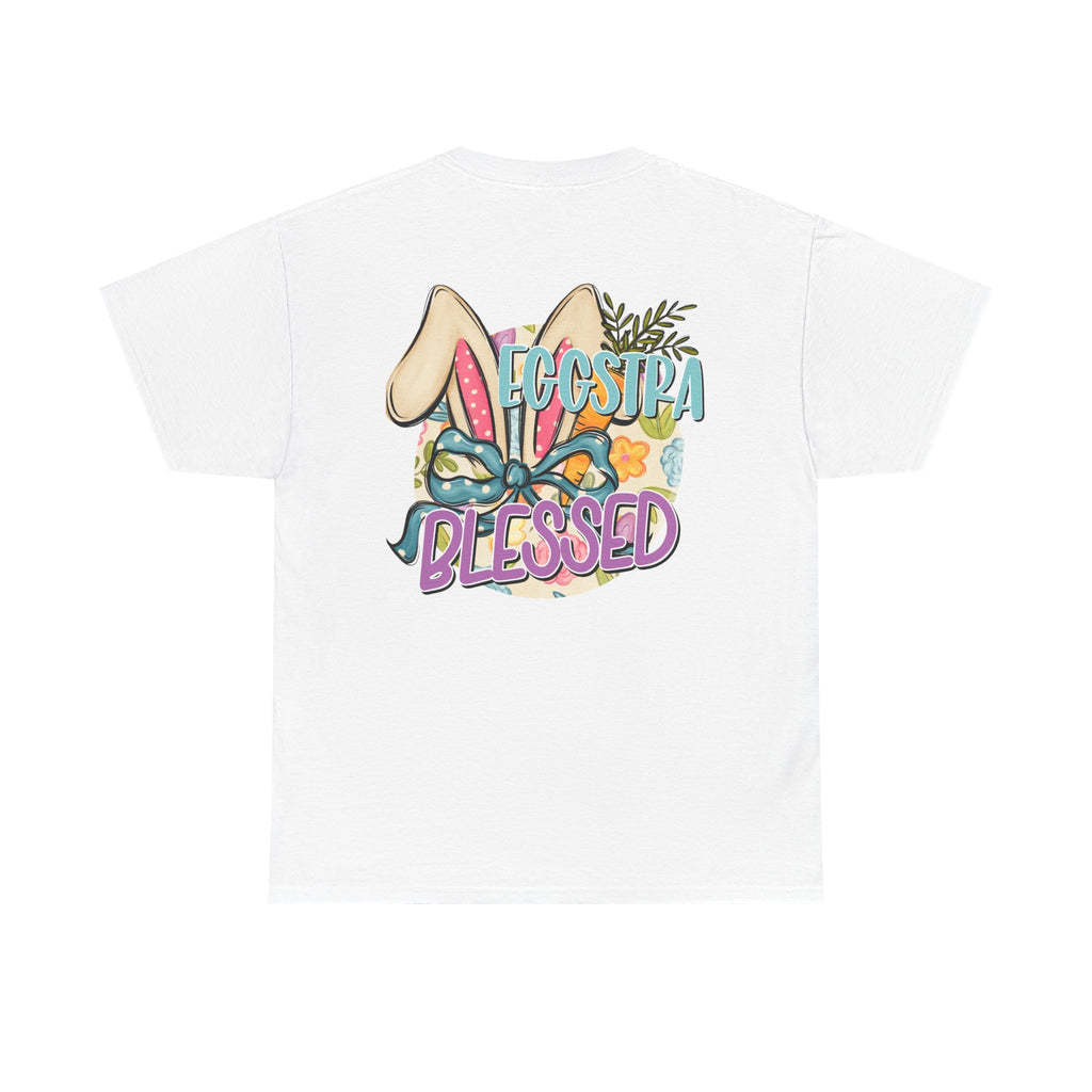 Easter Bunny Ears Blessed Tee | Floral Basket Graphic