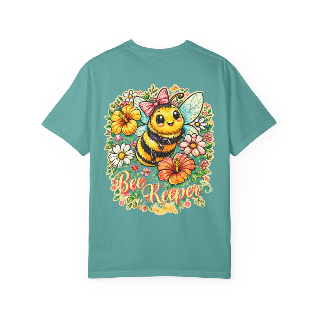 Bee Keeper Bee Illustration T-Shirt | Cute Floral Honeybee Tee