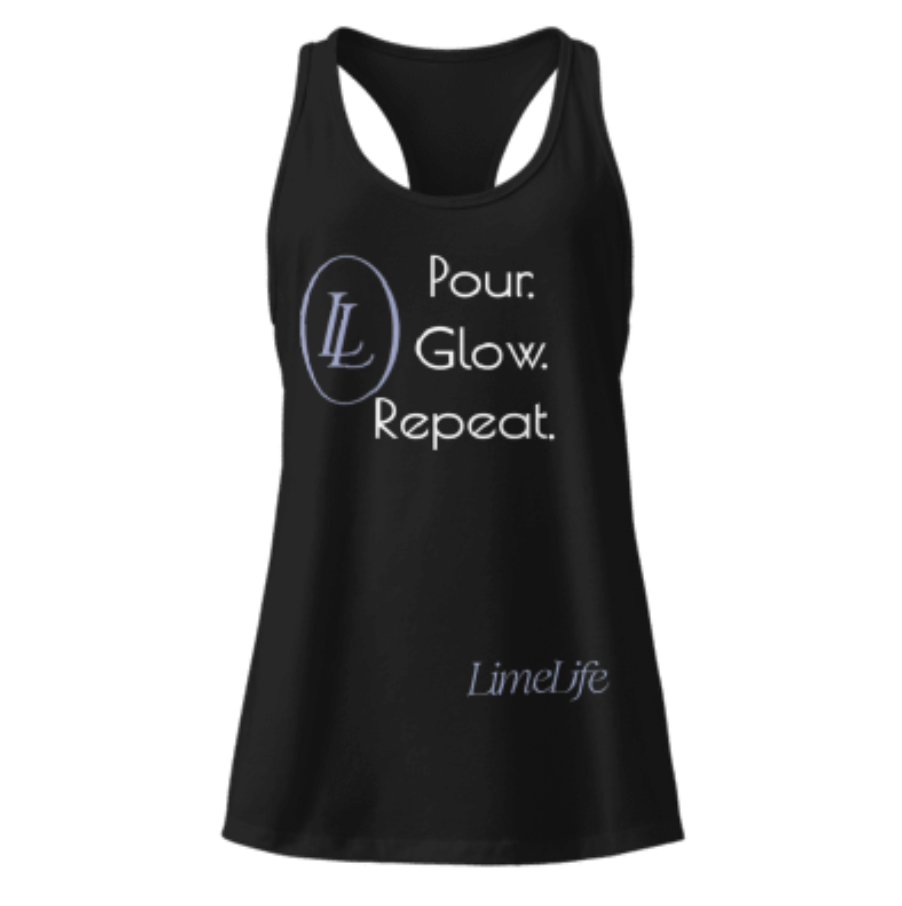 LimeLife Pour Glow Repeat Racerback Tank Top
