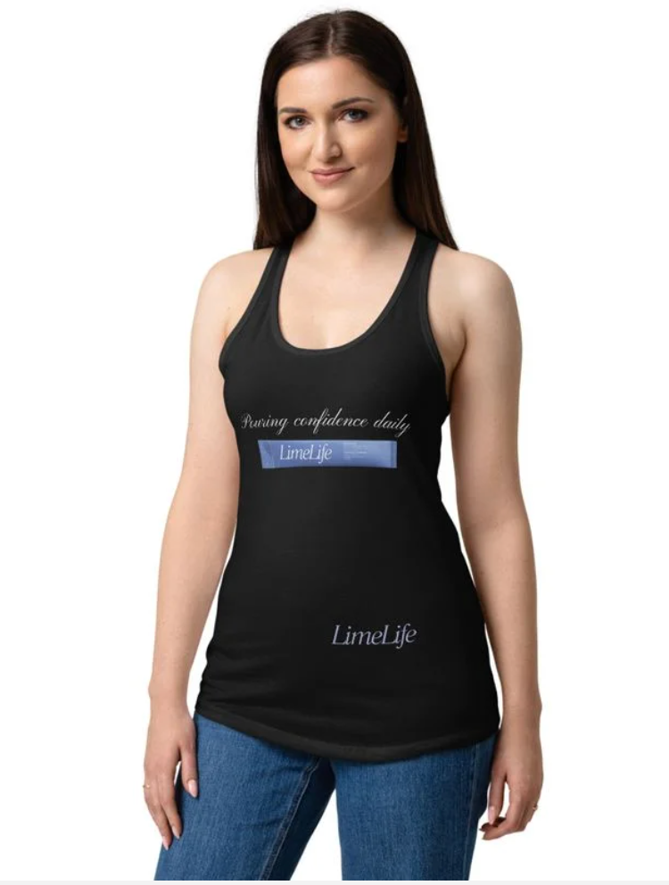 Limelife Pouring confidence daily - Racerback Tank Top